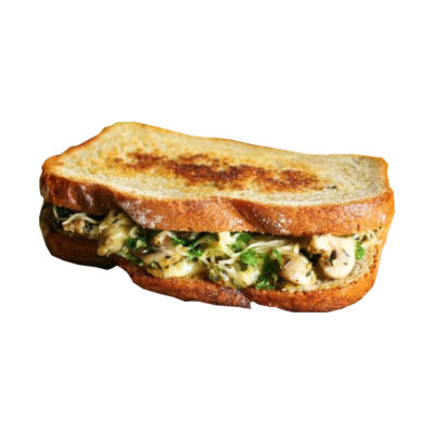 Крок-сэндвич с курой и грибами